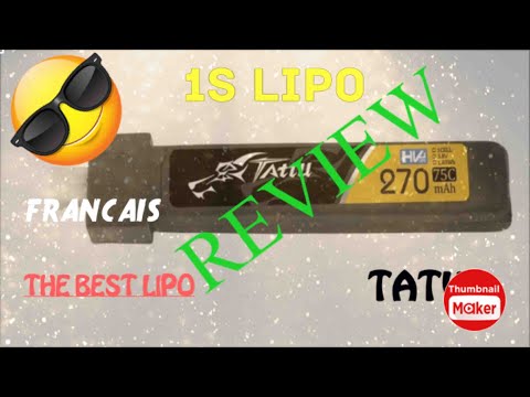 Set de 5 batteries LiPo 1S 270mAh 75C (PH2.0) - Tattu