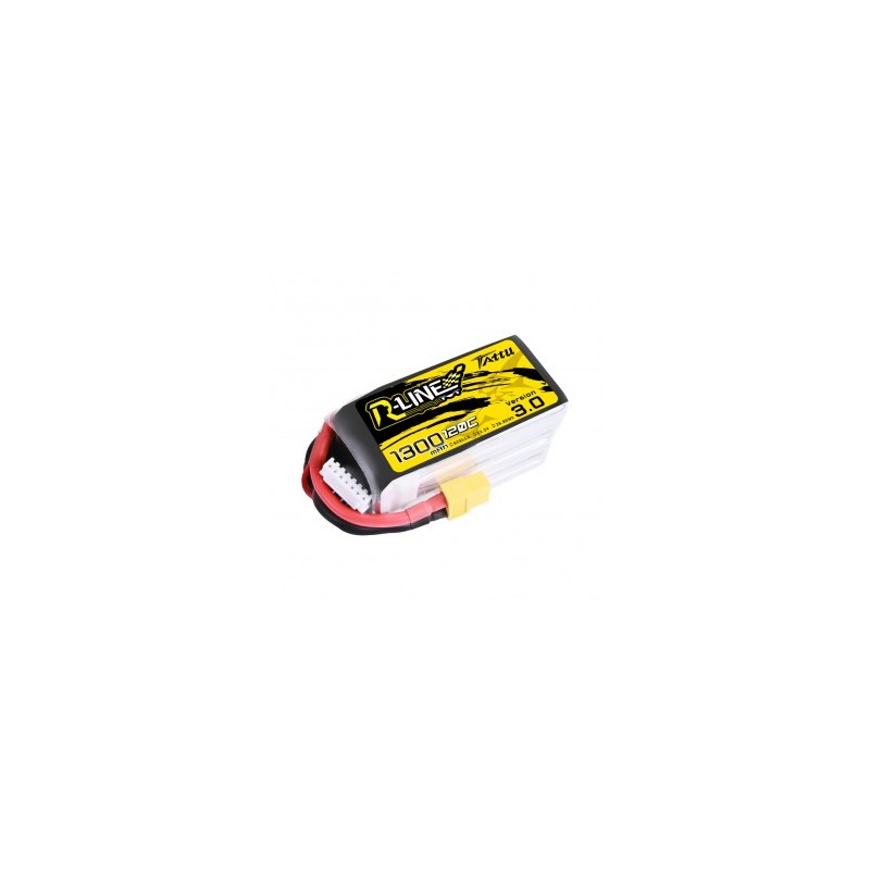 Tatu-RL-120C-1300-6S1P - TATTU R-LINE 1300MAH 120C 22.2V 6S1P LIPO BATTERY PACK WITH XT60 PLUG